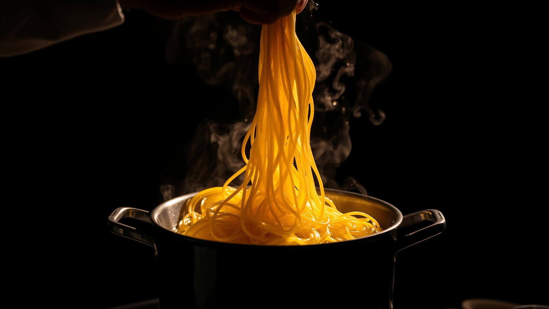 Dampfende, frisch zubereitete Pasta aus der Traitafina-Manufaktur